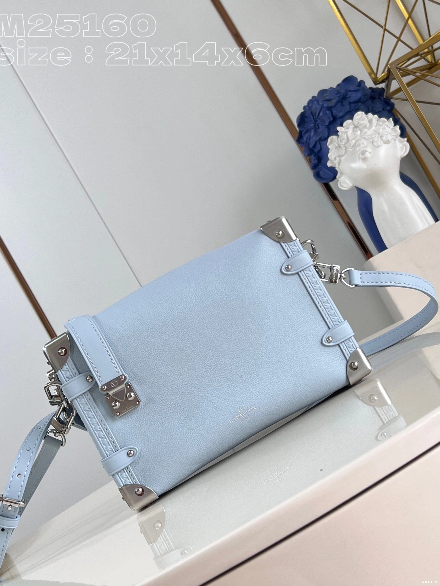 WIS Trunk LOUIS PM-21*14*6CM VUITTON Side 0823